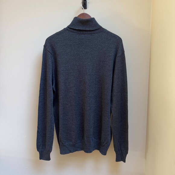 Black Brown 1826 100% Wool Turtleneck Sweater - Picture 3 of 7